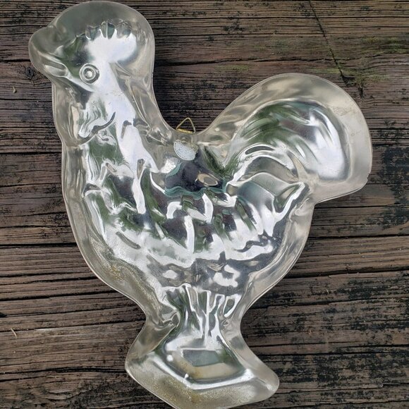 Antique Rooster Chicken Copper Jello Mold Tin Lined Korea Aspic - Picture 2 of 7